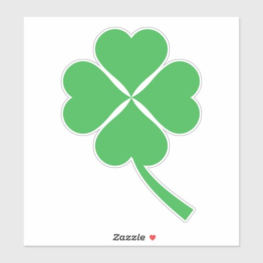 Lucky Four Leaf Shamrock Design-87906 Sticker (Vel)