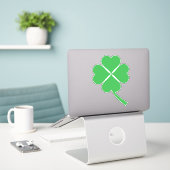 Lucky Four Leaf Shamrock Design-87906 Sticker (Laptop op bureau)