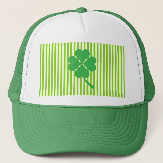 Lucky Four Leaf Shamrock Design-87906 Trucker Pet (Voorkant)