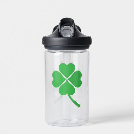 Lucky Four Leaf Shamrock Design-87906 Waterfles (Voorkant)