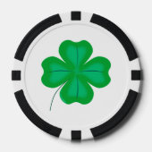 Lucky Four Leaf Shamrock Poker Chips (Voorkant)