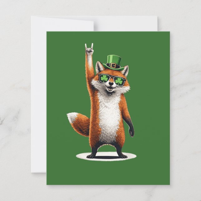 Lucky Fox Shamrock Sunglasses St Patrick's day (Voorkant)