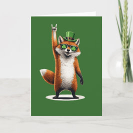 Lucky Fox Shamrock Zonnebril St. Patrick's Day Kaart