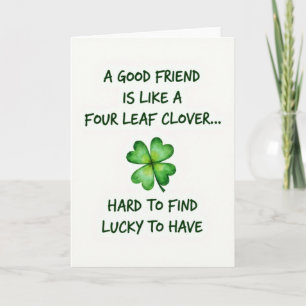 Lucky Friend Groen Klaver Art Kaart