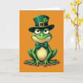 Lucky Frog Viering Kaart (Gele Bloem)