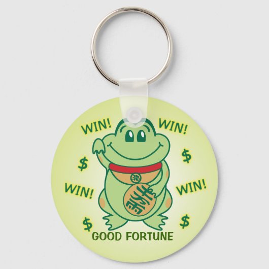 Lucky Frog Win! Sleutelhanger (Voorkant)