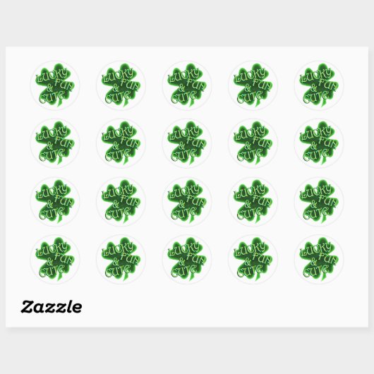 Lucky Fun Cute St. Patrick's Day Ronde Sticker (Vel)