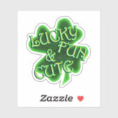 Lucky Fun Cute St. Patrick's Day Sticker (Vel)