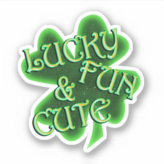 Lucky Fun Cute St. Patrick's Day Sticker (Voorkant)