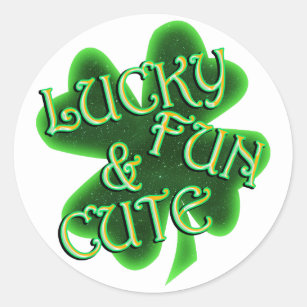 Lucky Fun Schattige St. Patrick's Day Ronde Sticker
