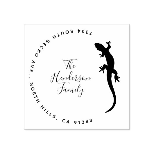 Lucky Gecko Lizard, dirección de retorno de la fam Rubberstempel (Afrduk)