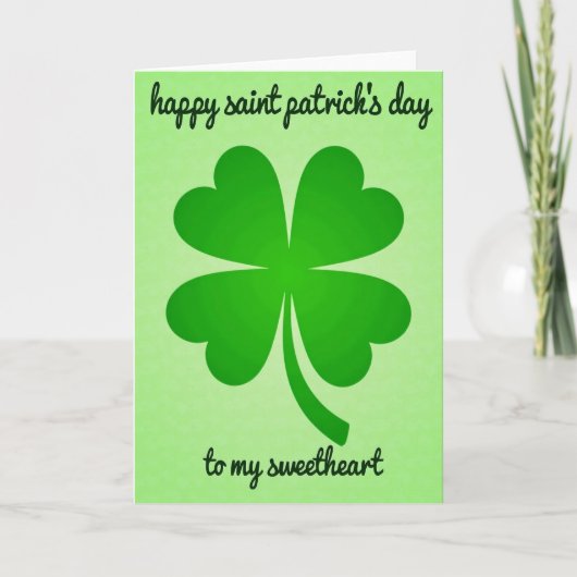 Lucky Geliefde Saint Patricks Dag Kaart (Voorkant)