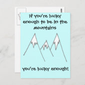 Lucky genoeg om in bergen te zijn briefkaart (Voorkant / Achterkant)