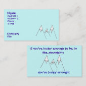 Lucky genoeg om in bergen te zijn visitekaartje (Voorkant / Achterkant)