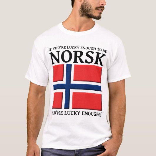 Lucky genoeg om Norsk Shirt te zijn (Voorkant)