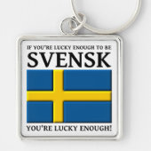 Lucky genoeg om Svensk Swedish Sleutelhanger te zi (Voorkant)