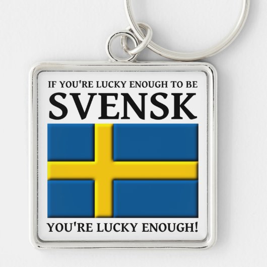 Lucky genoeg om Svensk Swedish Sleutelhanger te zi (Voorkant)