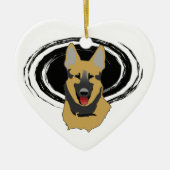 Lucky German Shepherd Owner Ornament (Voorkant)