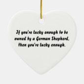 Lucky German Shepherd Owner Ornament (Achterkant)