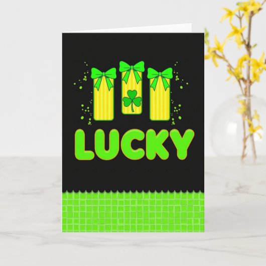 Lucky Gift Boxes Kaart (Gele Bloem)