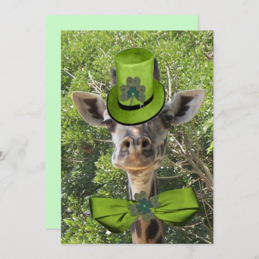 Lucky Giraffe Kaart (Voorkant / Achterkant)