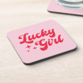 Lucky Girl Bier Onderzetter (Linkerzijde)