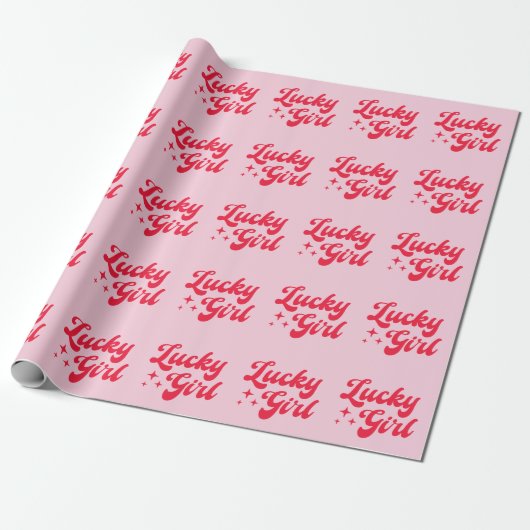 Lucky Girl Cadeaupapier (Uitgerold)