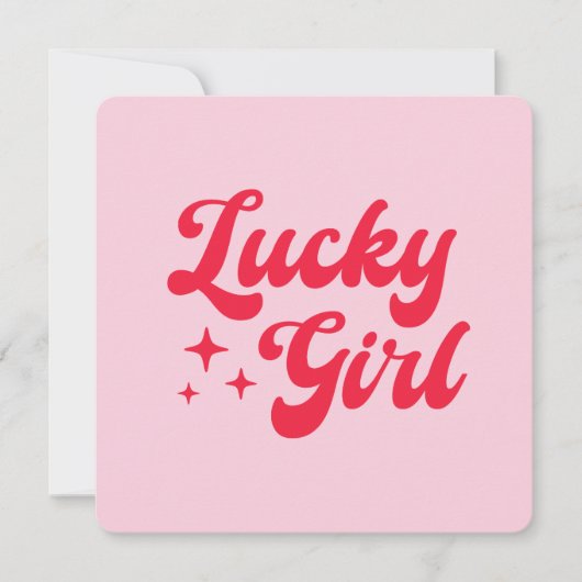 Lucky Girl Feestdagenkaart (Voorkant)