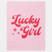 Lucky Girl Fleece Deken (Voorkant)