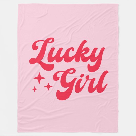 Lucky Girl Fleece Deken (Voorkant)