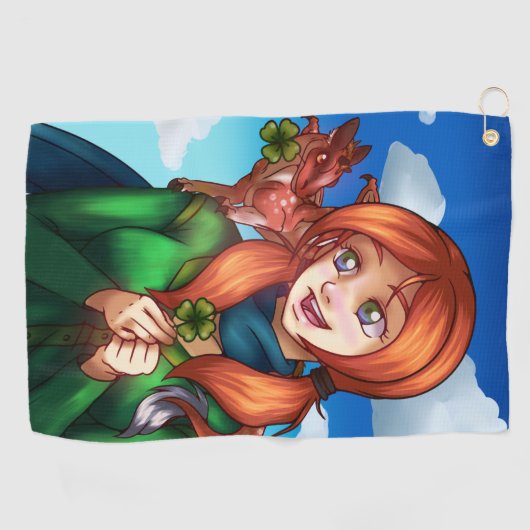 Lucky Girl Golfhanddoek (Horizontaal)