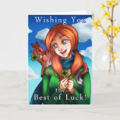 Lucky Girl-kaart Kaart (Gele Bloem)