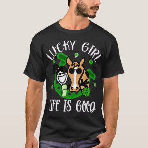 Lucky Girl Life is goed, St Patrick's Day, Paard T-shirt