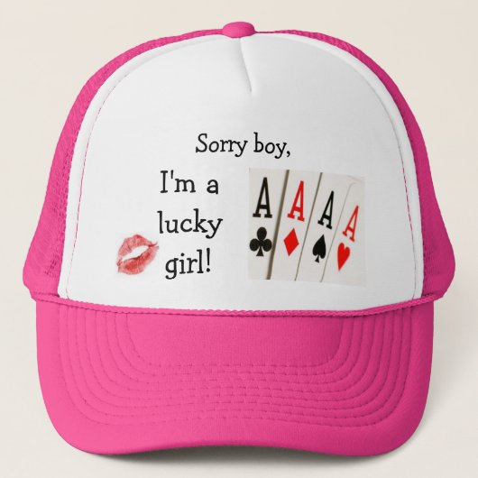 LUCKY GIRL poker pet (Voorkant)