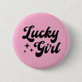 Lucky Girl Ronde Button 5,7 Cm (Voorkant)