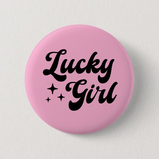 Lucky Girl Ronde Button 5,7 Cm (Voorkant)