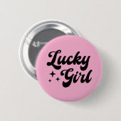 Lucky Girl Ronde Button 5,7 Cm (Voorkant /achterkant)