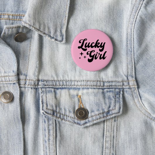 Lucky Girl Ronde Button 5,7 Cm (In situ)