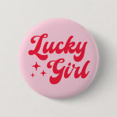 Lucky Girl Ronde Button 5,7 Cm (Voorkant)