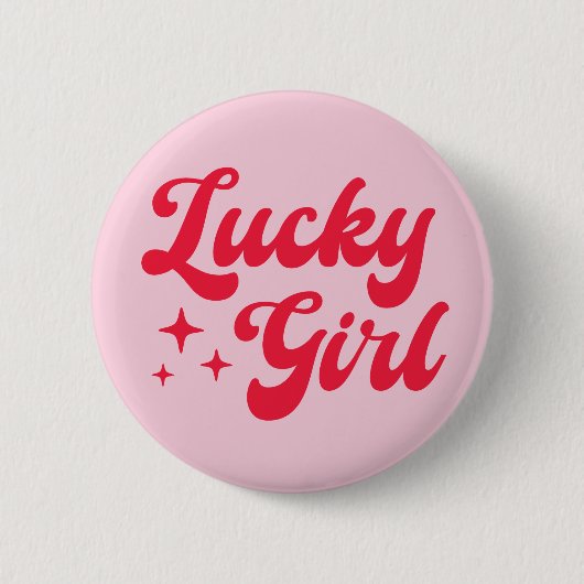 Lucky Girl Ronde Button 5,7 Cm (Voorkant)