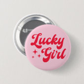 Lucky Girl Ronde Button 5,7 Cm (Voorkant /achterkant)