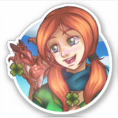 Lucky Girl Sticker (Voorkant)