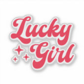 Lucky Girl Sticker (Voorkant)