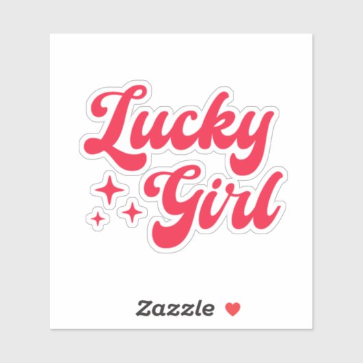 Lucky Girl Sticker (Vel)