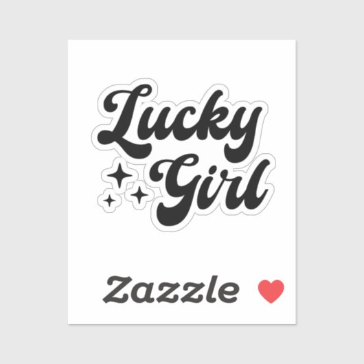 Lucky Girl Sticker (Vel)