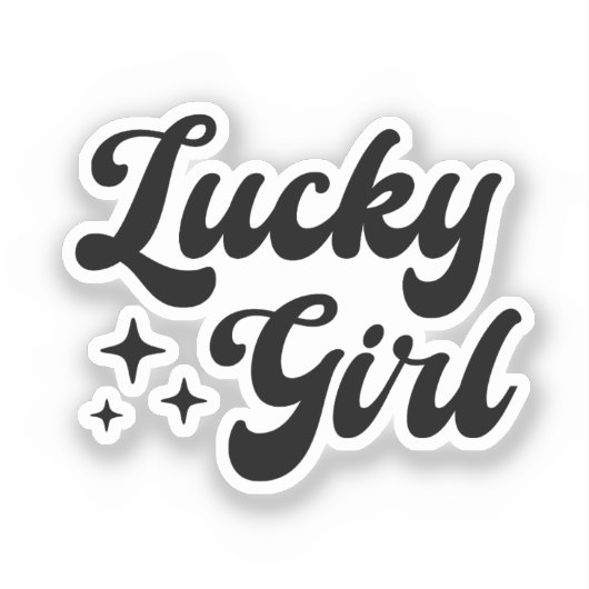 Lucky Girl Sticker (Voorkant)