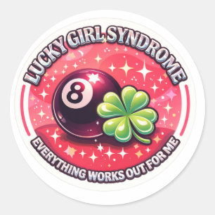Lucky Girl Syndroom Sticker - Alles Werkt Uit