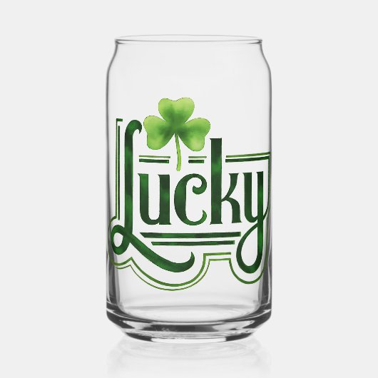Lucky Glass, Sip in stijl Blikvorm Glas (Voorkant)