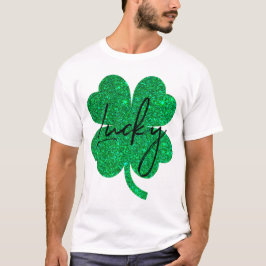 Lucky glitter 4 bladklaver tanktop