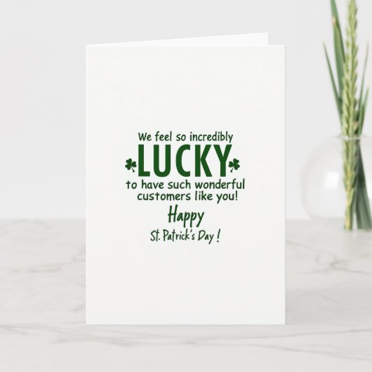 Lucky Glitter Textuur St. Patricks Kaart (Voorkant)